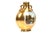 Gilt Porcelain Moon Flask Vase with Hand-Painted Landscape Reserves from Coalport, 1880 For Sale - Image 3 of 9