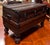 Antique 1920’s Crocodile Leather Steamer Trunk Coffee Table For Sale - Image 4 of 8