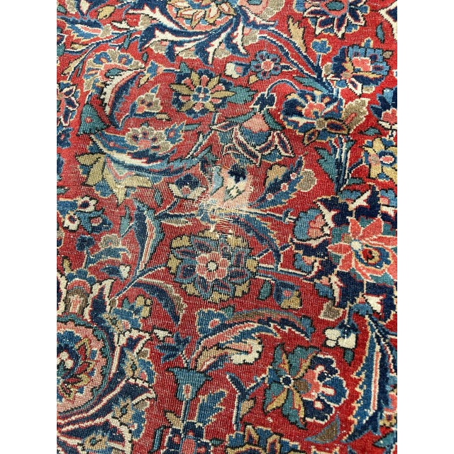 Large Antique Kashan Rug, 1920s For Sale - Image 18 of 18