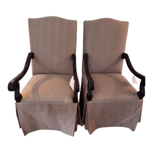 Mahogany-Arm Head Dining Chairs