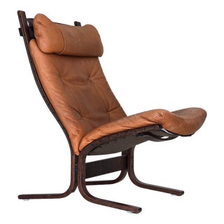 Norwegian Siesta Lounge Chair in Leather by Ingmar Relling for Westnofa, 1970s For Sale