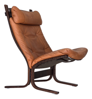 Norwegian Siesta Lounge Chair in Leather by Ingmar Relling for Westnofa, 1970s