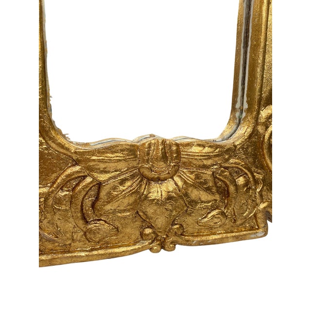 Large Art Nouveau Style Mirror in Gilded Wood, 1960s For Sale - Image 6 of 11