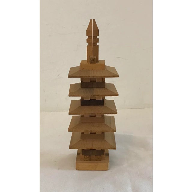 Nice vintage wooden pagoda model.