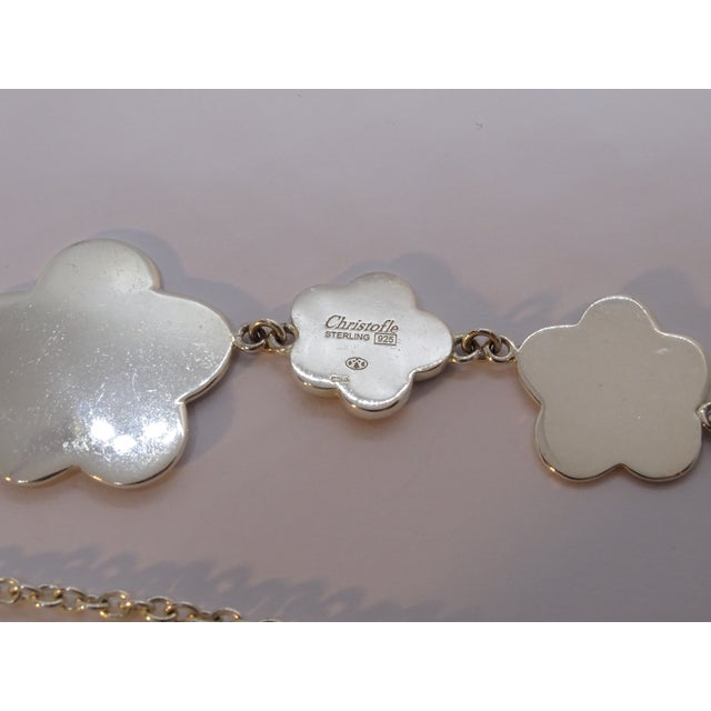 Art Deco Floral Necklace in Sterling Silver from Christofle, France, 2000s For Sale - Image 17 of 18