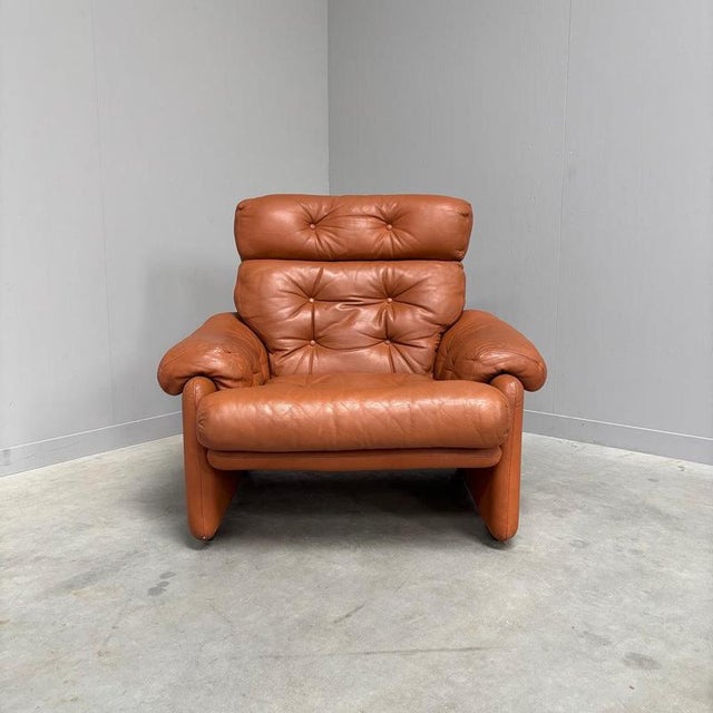 Vintage Coronado Lounge Chair in Cognac Leather by B&B Italia, Italy, 1960s For Sale - Image 4 of 14