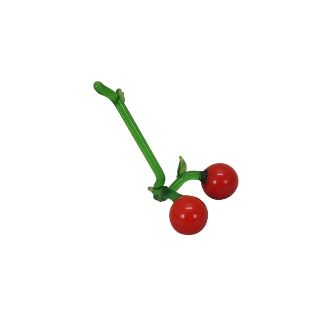 Vintage glass cherry-shaped place card holders. These hand blown cherries would make an excellent addition to your next...