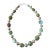 18" Tibetan Turquoise and Silver Beaded Necklace by Matthew Izzo For Sale