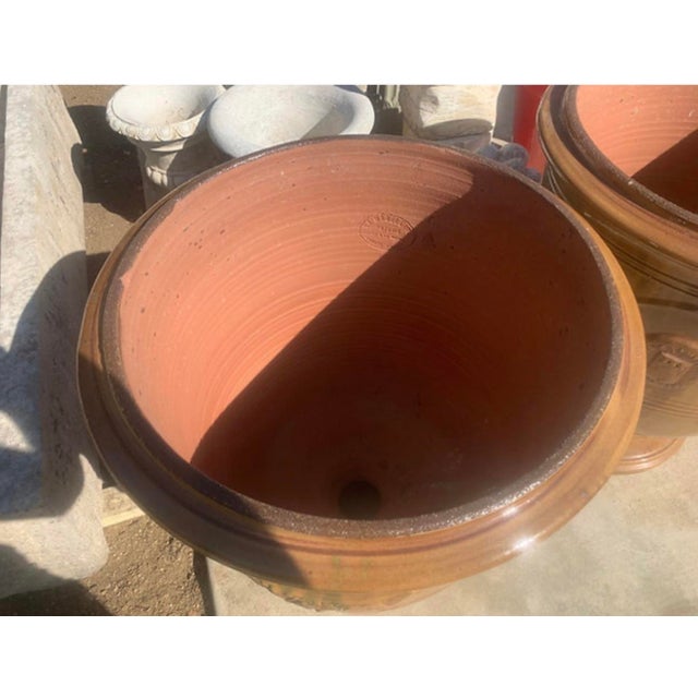 French Provincial Authentic French Anduze Flame Color Pottery by Le Madeleine For Sale - Image 3 of 5