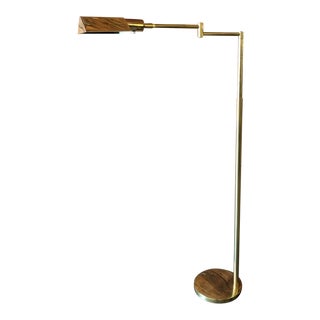 Vintage Mid Century Fully Adjustable, Pivoting Brass Lamp by Koch and Lowy For Sale