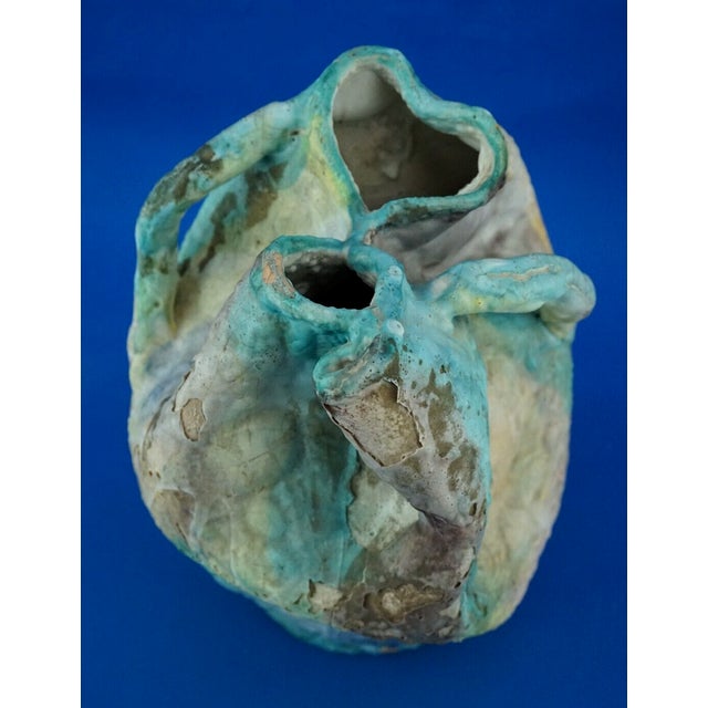 Acid-Treated Majolica Ceramic Vase by Icav Icam Giordano Vietri, Italy, 1930s For Sale - Image 13 of 18