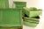 2000 - 2009 Gorgeous Lot of Pottery Barn Asian Square Green Dinnerware Settings for 4 People - 24 pcs For Sale - Image 5 of 10