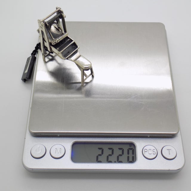 Vintage Italian Sterling Silver 925 Bread Roll Maker Figurine by Etruria Gioielli, 1980s For Sale - Image 9 of 12