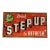 Step Up “Be Sure!” Embossed Tin Sign For Sale