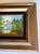 Wood Vintage Mid-Century Modern Mountain Lake Oil Painting Signed Kelly Wood Velvet Frame For Sale - Image 7 of 10