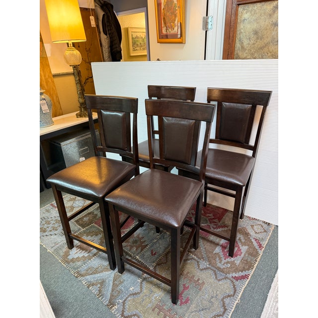 Early 21st Century Contemporary Bistro Extension Table + Chairs, Set of Five For Sale - Image 5 of 11