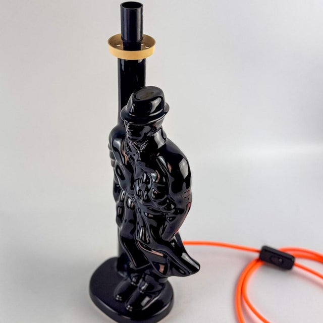 Vintage Detective Ceramic Table Lamp, 1980s For Sale - Image 4 of 18