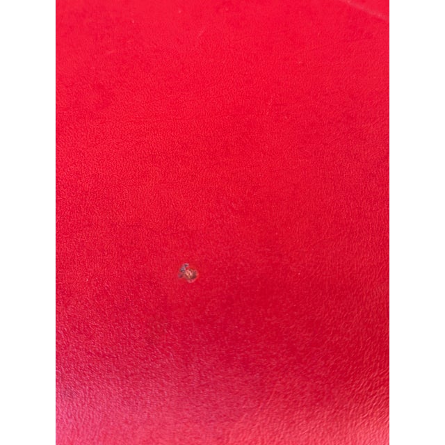 Red 1950s Eero Saarinen for Knoll Executive Side Chairs in Red Vinyl - Pair For Sale - Image 8 of 14