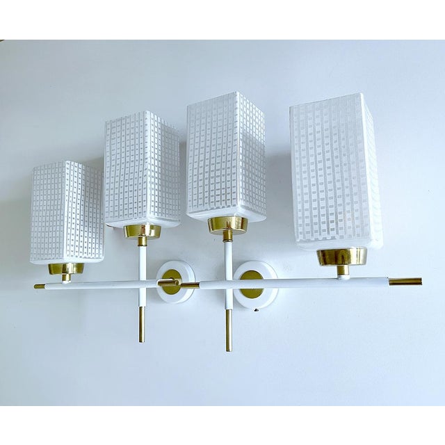 1960s Mid-Century Modern French Glass Sconces, 1960s, Set of 2 For Sale - Image 5 of 18