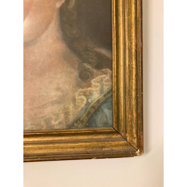 French 18th Century Pastel Drawing Portrait of a Lady For Sale - Image 9 of 10