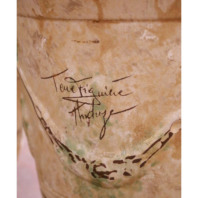 Pair of French Antiqued Anduze Terracotta Garden Vases From Terre Figuière For Sale - Image 10 of 14