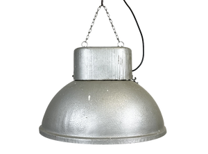 Large Oval Industrial Polish Factory Pendant Lamp from Mesko, 1970s