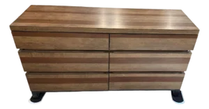 Wood 6 Drawer Dresser by a.r.t. Furniture