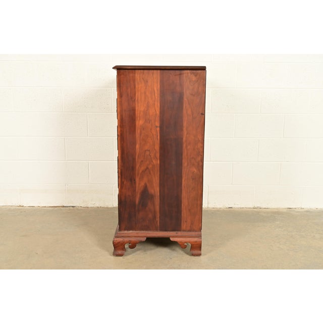 Stickley American Colonial Solid Cherry Wood Highboy Dresser | Circa 1950s For Sale - Image 11 of 13