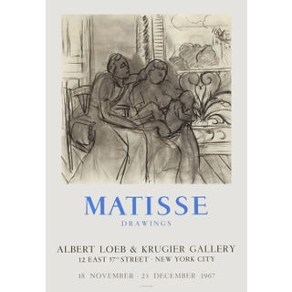1967 Henri Matisse Albert Loeb & Krugier Gallery Lithograph Poster For Sale