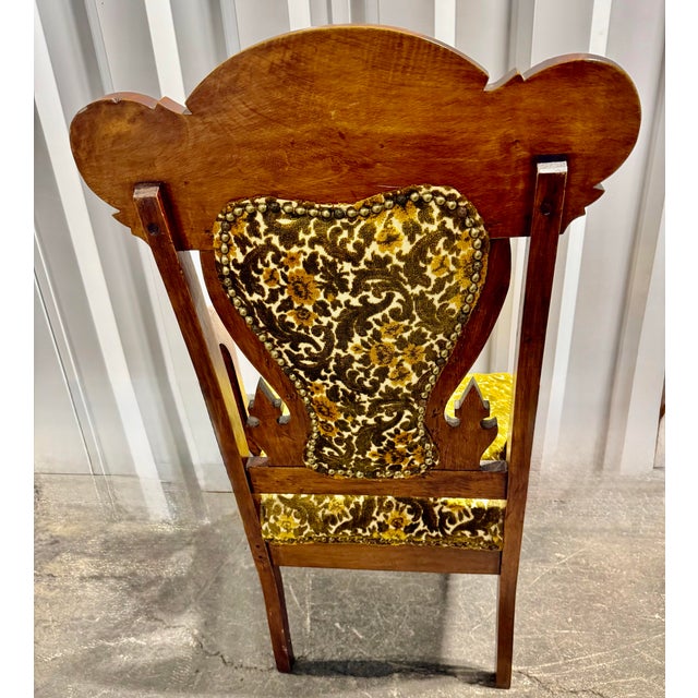 Yellow Late 19th Century Ladies Parlor Chair For Sale - Image 8 of 8