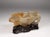 Late Qing Carved Agate Lotus Brush Washer With Zitan Stand For Sale - Image 4 of 11