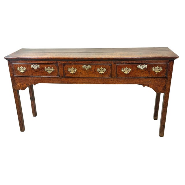 Small Antique English Oak Dresser Base, 1750 For Sale - Image 10 of 11