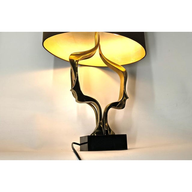 Bronze Table Lamp attributed to Willy Daro, 1970s For Sale - Image 4 of 14