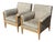 Antique French Louis XVI Lounge Chairs, 1880, Set of 2 For Sale
