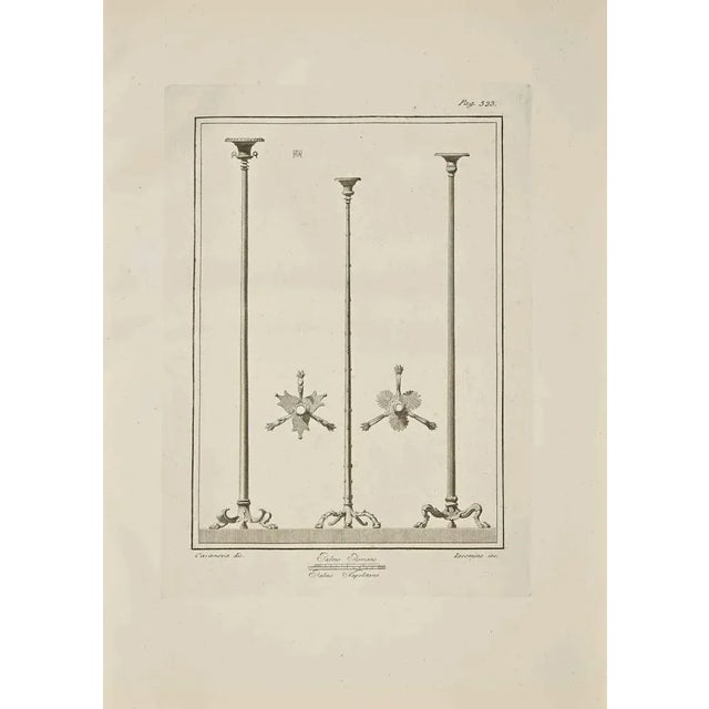 Ancient roman decorations is an etching on paper realized by giacomo casanova in the 18th century. Signed on the plate....