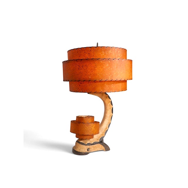 1950s Mid-Century Modern Plaster Table Lamp For Sale - Image 10 of 16