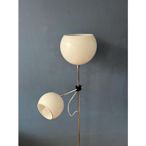 White Mid-Century Space Age White Eyeball Floor Lamp For Sale - Image 8 of 13
