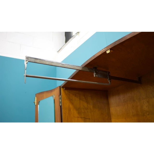 Wood Art Deco Walnut Compact Wardrobe, 1930s For Sale - Image 7 of 10