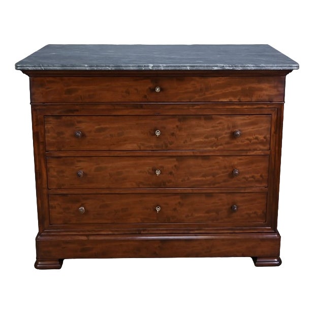 Late 19th Century Louis Philippe Mahogany Chest of Drawers For Sale