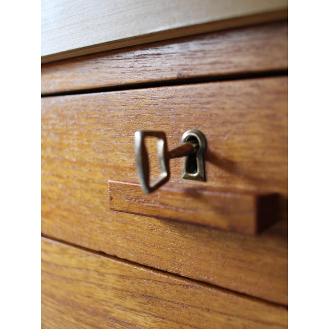 Brown Vintage Danish Desk in Teak, 1960s For Sale - Image 8 of 10