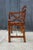 Vintage Chinese Chippendale Faux Tortoise Shell Pierced Trellis Bench Arm Chair For Sale - Image 13 of 18