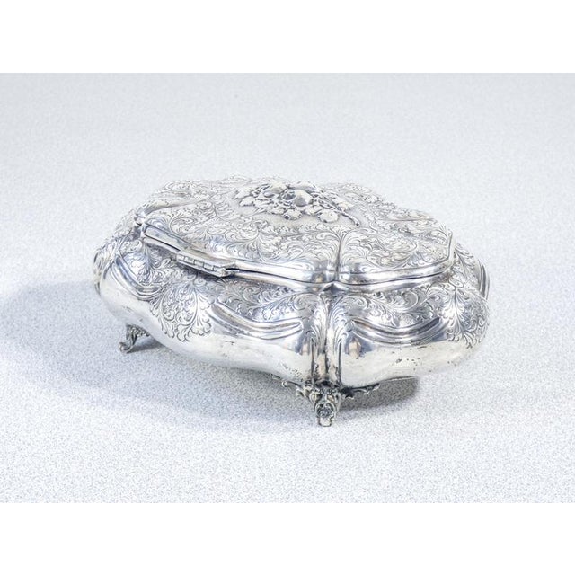 Vintage Silver Jewelry Box, 1930s For Sale - Image 9 of 18