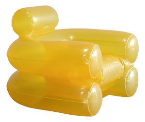 Mid-Century Modern Yellow Inflatable Indoor and Outdoor Armchair, 1960s