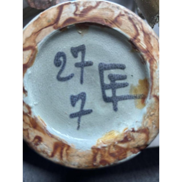 Art deco ceramic vase signed with the monogram le by léon elchinger, made in soufflenheim, alsace, circa 1920–1934. this...