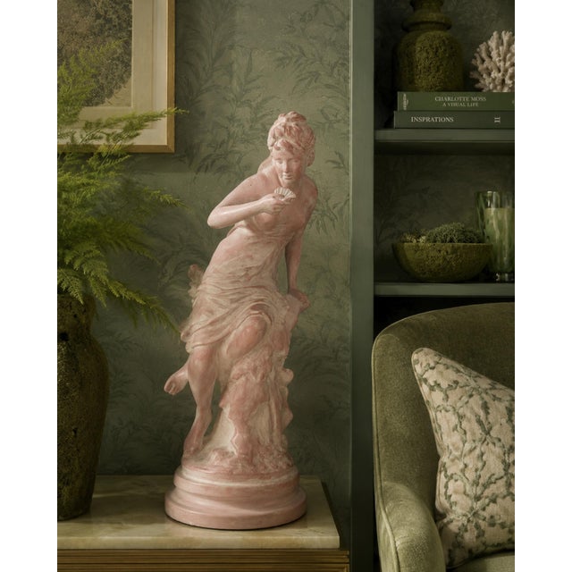 A 17” reproduction of La Source, originally sculpted by Mathurin Moreau (1822–1912), one of the most celebrated French...