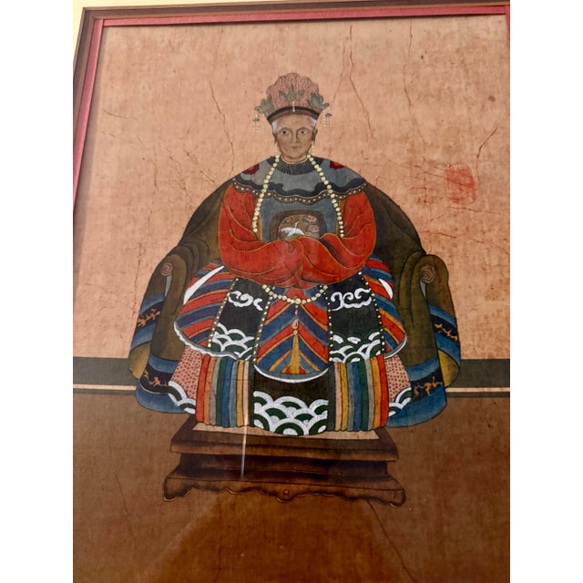 Chinese Ancestral Portrait Painting For Sale - Image 9 of 12