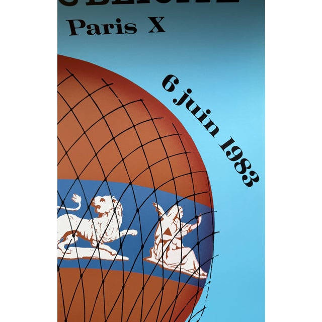 Paper Jean Alexis Rouchon (1801-1878), Rouchon, 1983, Copyright 1983/Ucad Musee De La Publicite, Original Vintage Exhibition Poster, Printed in France For Sale - Image 7 of 11