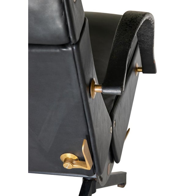 Metal Vintage P40 Adjustable Armchair by Osvaldo Borsani for Tecno, 1956 For Sale - Image 7 of 9