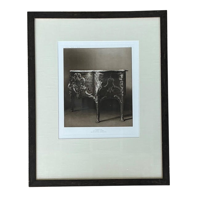 Framed Antique French Commode Print For Sale