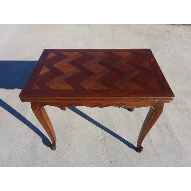Louis XV Oak Folding Table, 1950s For Sale - Image 11 of 18